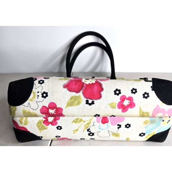 La Pomme Purse - Floral - Sead Beads - Black Accents - Picture 4 of 4